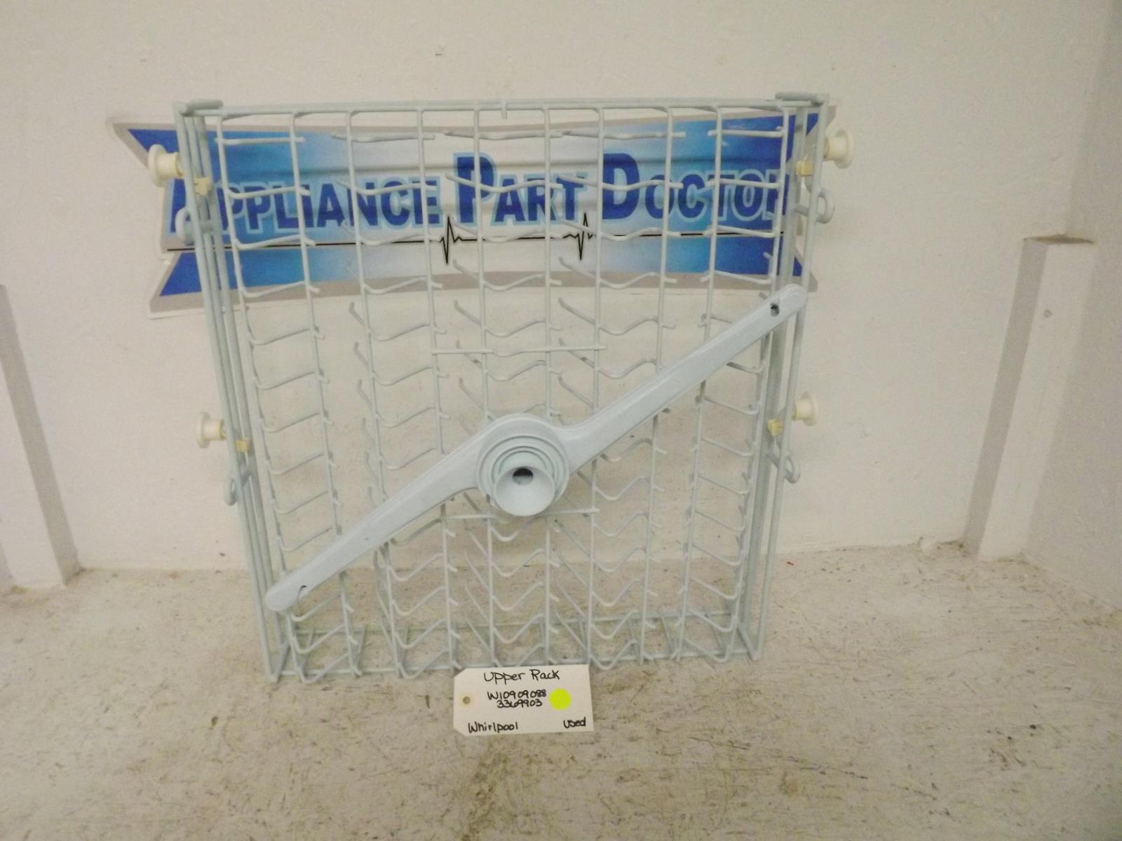 Whirlpool Dishwasher W10909088 3369903 Upper Rack Used Whirlpool Dishwasher W10909088 3369903 Upper Rack Used